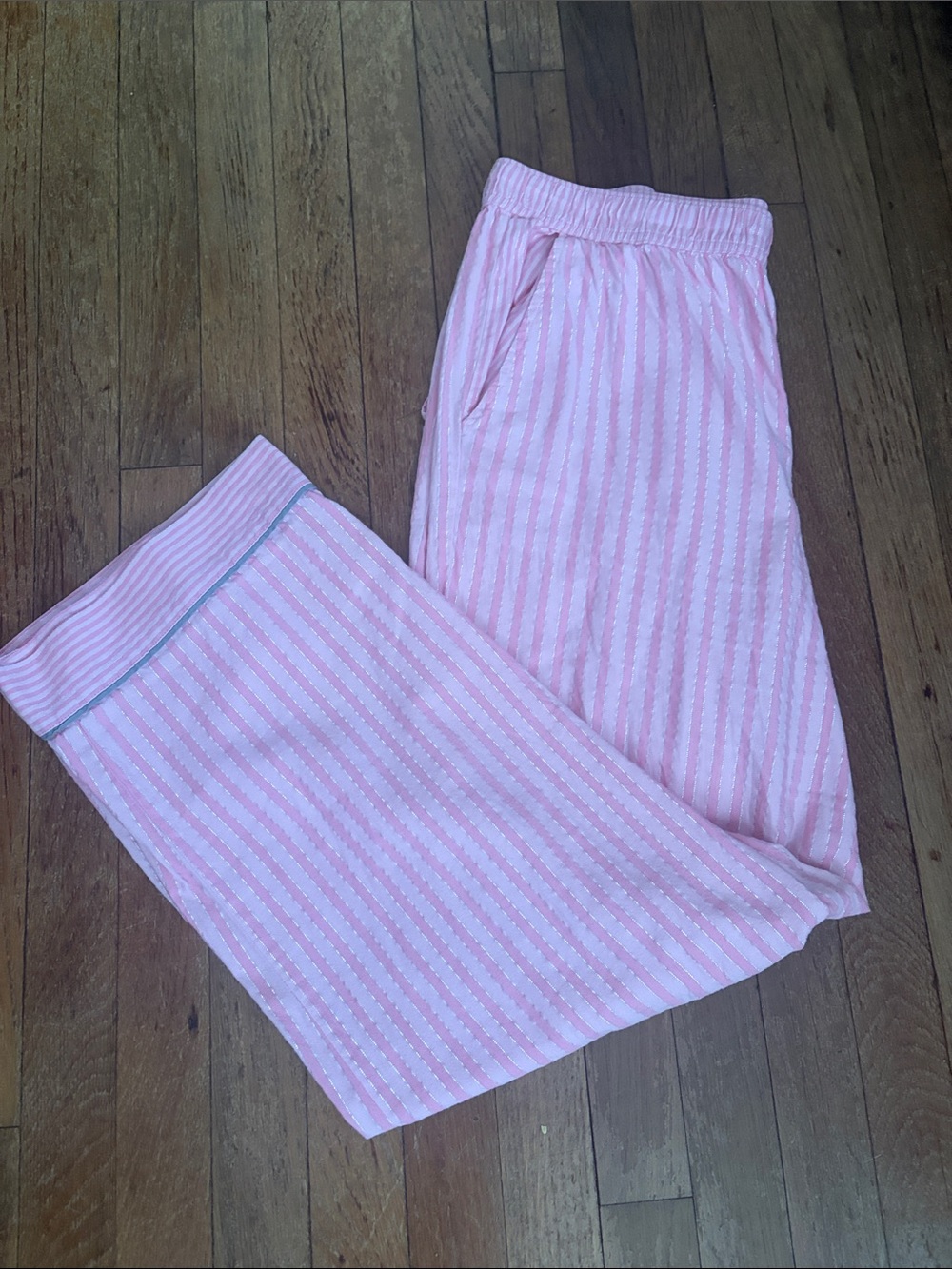 Victoria's Secret Pink and Silver Striped Lounge Pants - Picture 6 of 8